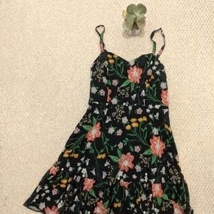 NWOT Old Navy - Black Flower Flowy Dress